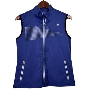Oiselle‎ Women's 6 Small Blue Purple Satellite Gilman Running Vest